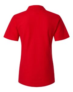 Gildan 64800L Women’s Softstyle® Pique Polo – Red (back)