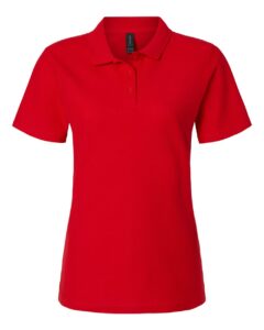 Gildan 64800L Women’s Softstyle® Pique Polo – Red