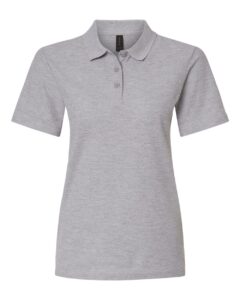 Gildan 64800L Women’s Softstyle® Pique Polo – Sport Grey