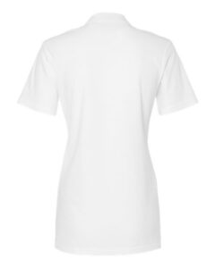 Gildan 64800L Women’s Softstyle® Pique Polo – White (back)