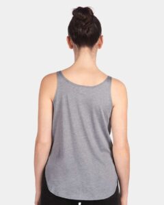 Next Level 5033 Women’s Festival Tank – Heather Grey (on model back)