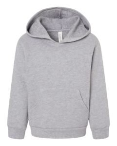 BELLA + CANVAS 3719T Toddler Sponge Fleece Pullover Hoodie Sweatshirt – Athletic Heather