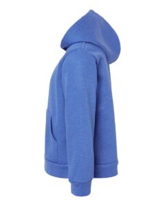 BELLA + CANVAS 3719T Toddler Sponge Fleece Pullover Hoodie Sweatshirt – Heather True Royal (side)