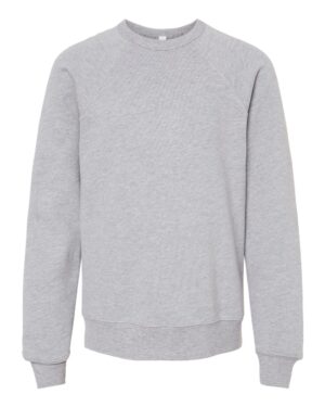 BELLA + CANVAS 3901Y Youth Sponge Fleece Crewneck Sweatshirt – Athletic Heather