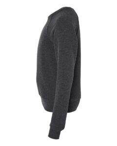 BELLA + CANVAS 3901Y Youth Sponge Fleece Crewneck Sweatshirt – Dark Grey Heather (side)