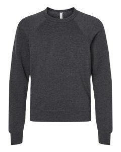 BELLA + CANVAS 3901Y Youth Sponge Fleece Crewneck Sweatshirt – Dark Grey Heather