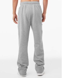 BELLA + CANVAS 3725 Unisex Sponge Fleece Straight Leg Sweatpants – Athletic Heather (on model back)