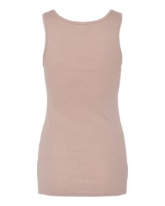 BELLA + CANVAS 1081 Women’s Micro Rib Tank – Heather Pink Gravel (back)