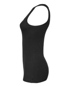 BELLA + CANVAS 1081 Women’s Micro Rib Tank – Solid Black Blend (side)