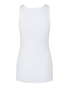 BELLA + CANVAS 1081 Women’s Micro Rib Tank – Solid White Blend (back)