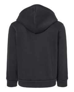 BELLA + CANVAS 3739T Toddler Sponge Fleece Full-Zip Hoodie Sweatshirt – Black (back)