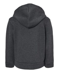 BELLA + CANVAS 3739T Toddler Sponge Fleece Full-Zip Hoodie Sweatshirt – Dark Grey Heather (back)