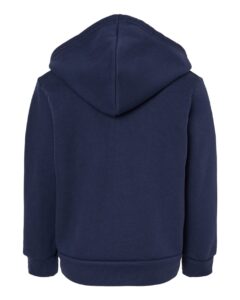 BELLA + CANVAS 3739T Toddler Sponge Fleece Full-Zip Hoodie Sweatshirt – Navy (back)