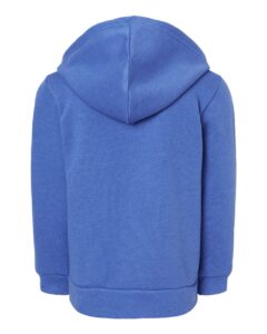 BELLA + CANVAS 3739T Toddler Sponge Fleece Full-Zip Hoodie Sweatshirt – Heather True Royal (back)