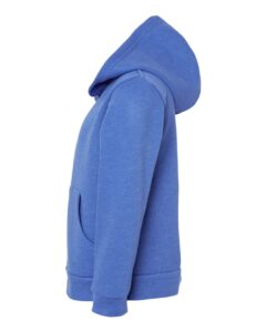 BELLA + CANVAS 3739T Toddler Sponge Fleece Full-Zip Hoodie Sweatshirt – Heather True Royal (side)