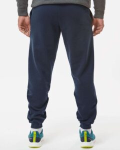 Badger 1215 Men’s Sport Athletic Fleece Joggers – Navy (on model back)