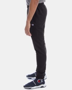 Champion P930 Unisex Powerblend® Fleece Joggers – Black (on model side)