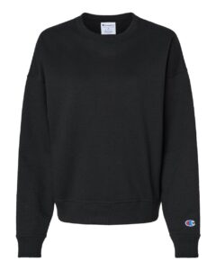 Champion SL650 Women’s Powerblend® Crewneck Sweatshirt – Black