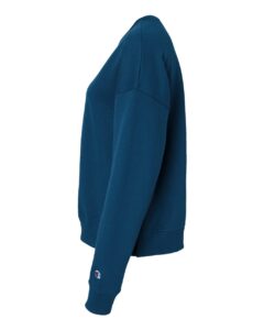 Champion SL650 Women’s Powerblend® Crewneck Sweatshirt – Late Night Blue (side)