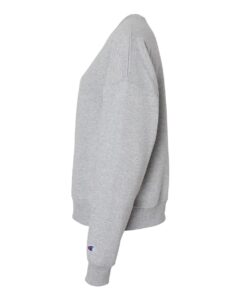 Champion SL650 Women’s Powerblend® Crewneck Sweatshirt – Light Steel (side)