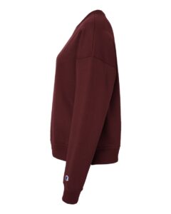 Champion SL650 Women’s Powerblend® Crewneck Sweatshirt – Maroon (side)