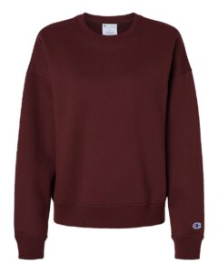 Champion SL650 Women’s Powerblend® Crewneck Sweatshirt – Maroon