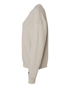 Champion SL650 Women’s Powerblend® Crewneck Sweatshirt – Sand (side)