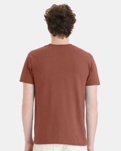 Hanes 4980 Unisex Perfect-T T-Shirt – Canyon Rock Brown (on model back)