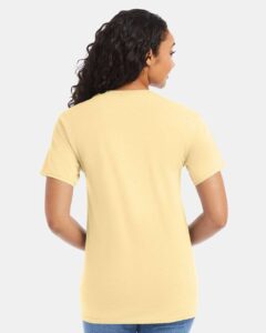 Hanes 5280 Unisex Essential-T T-Shirt – Athletic Gold (on model back)