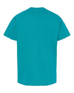 Hanes 5480 Youth Essential-T T-Shirt – Athletic Teal (back)