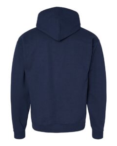 Hanes P170 Unisex EcoSmart® Hooded Sweatshirt – Athletic Navy (back)