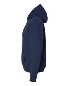 Hanes P170 Unisex EcoSmart® Hooded Sweatshirt – Athletic Navy (side)