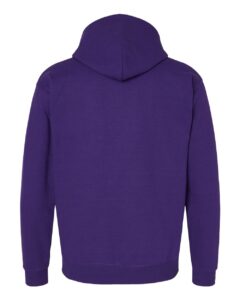Hanes P170 Unisex EcoSmart® Hooded Sweatshirt – Athletic Purple (back)