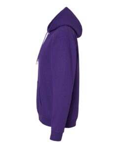 Hanes P170 Unisex EcoSmart® Hooded Sweatshirt – Athletic Purple (side)