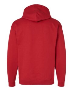 Hanes P170 Unisex EcoSmart® Hooded Sweatshirt – Athletic Crimson (back)