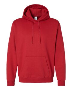 Hanes P170 Unisex EcoSmart® Hooded Sweatshirt – Athletic Crimson