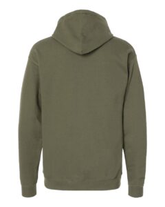 Hanes RS170 Unisex Perfect Sweats Hooded Sweatshirt – Fatigue Green (back)