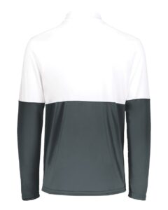 Holloway 223500 Men’s Momentum Team Quarter-Zip Pullover – Iron/ White (back)