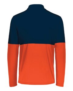 Holloway 223500 Men’s Momentum Team Quarter-Zip Pullover – Orange/ Navy (back)