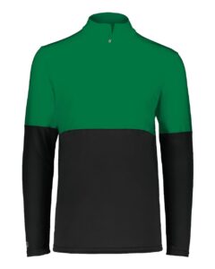 Holloway 223500 Men’s Momentum Team Quarter-Zip Pullover – Black/ Kelly