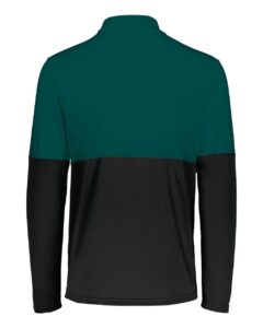 Holloway 223500 Men’s Momentum Team Quarter-Zip Pullover – Black/ Dark Green (back)