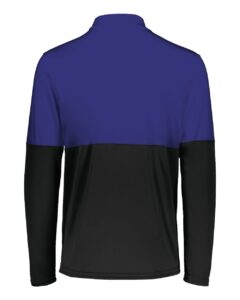 Holloway 223500 Men’s Momentum Team Quarter-Zip Pullover – Black/ Purple (back)