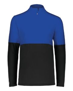 Holloway 223500 Men’s Momentum Team Quarter-Zip Pullover – Black/ Royal