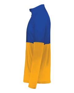 Holloway 223500 Men’s Momentum Team Quarter-Zip Pullover – Gold/ Royal (side)