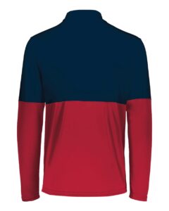 Holloway 223500 Men’s Momentum Team Quarter-Zip Pullover – Scarlet/ Navy (back)