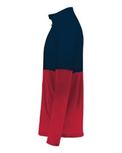 Holloway 223500 Men’s Momentum Team Quarter-Zip Pullover – Scarlet/ Navy (side)