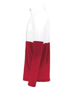 Holloway 223500 Men’s Momentum Team Quarter-Zip Pullover – Scarlet/ White (side)