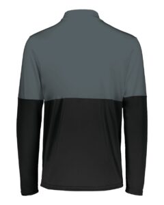 Holloway 223600 Youth Momentum Team Quarter-Zip Pullover – Black/ Iron (back)