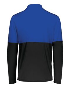 Holloway 223600 Youth Momentum Team Quarter-Zip Pullover – Black/ Royal (back)