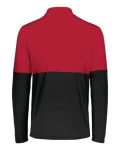 Holloway 223600 Youth Momentum Team Quarter-Zip Pullover – Black/ Scarlet (back)